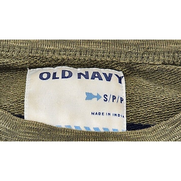 Old Navy Striped Crew Neck Pull Over Slub Sweatshirt Sea Turtle Long Sleeve Sz S - Picture 3 of 4